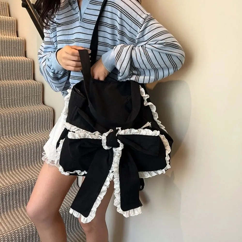 

Fashion Korean Bows Armpit Bag Stylish Versatile Bow Tote Bag Large Capacity Sweet Women's Handbags Shoulder Bag