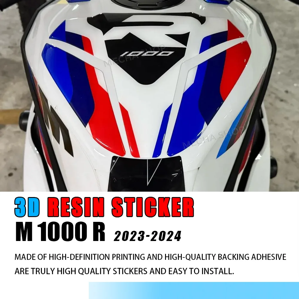 

For M 1000 R Tank Pad Protector 2023-2024 M1000RR Accessories Motorcycle Waterproof Scratch 3D Gel Stickers