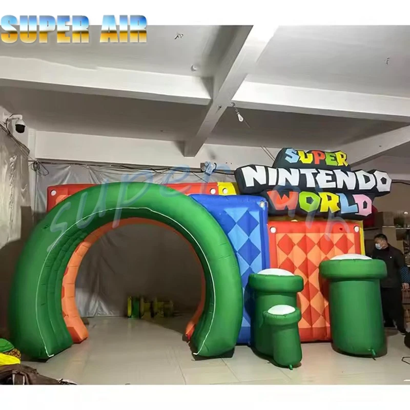 Arc gonflable de parc à thème de jeu de conception merveilleuse avec logo publicitaire pour la décoration