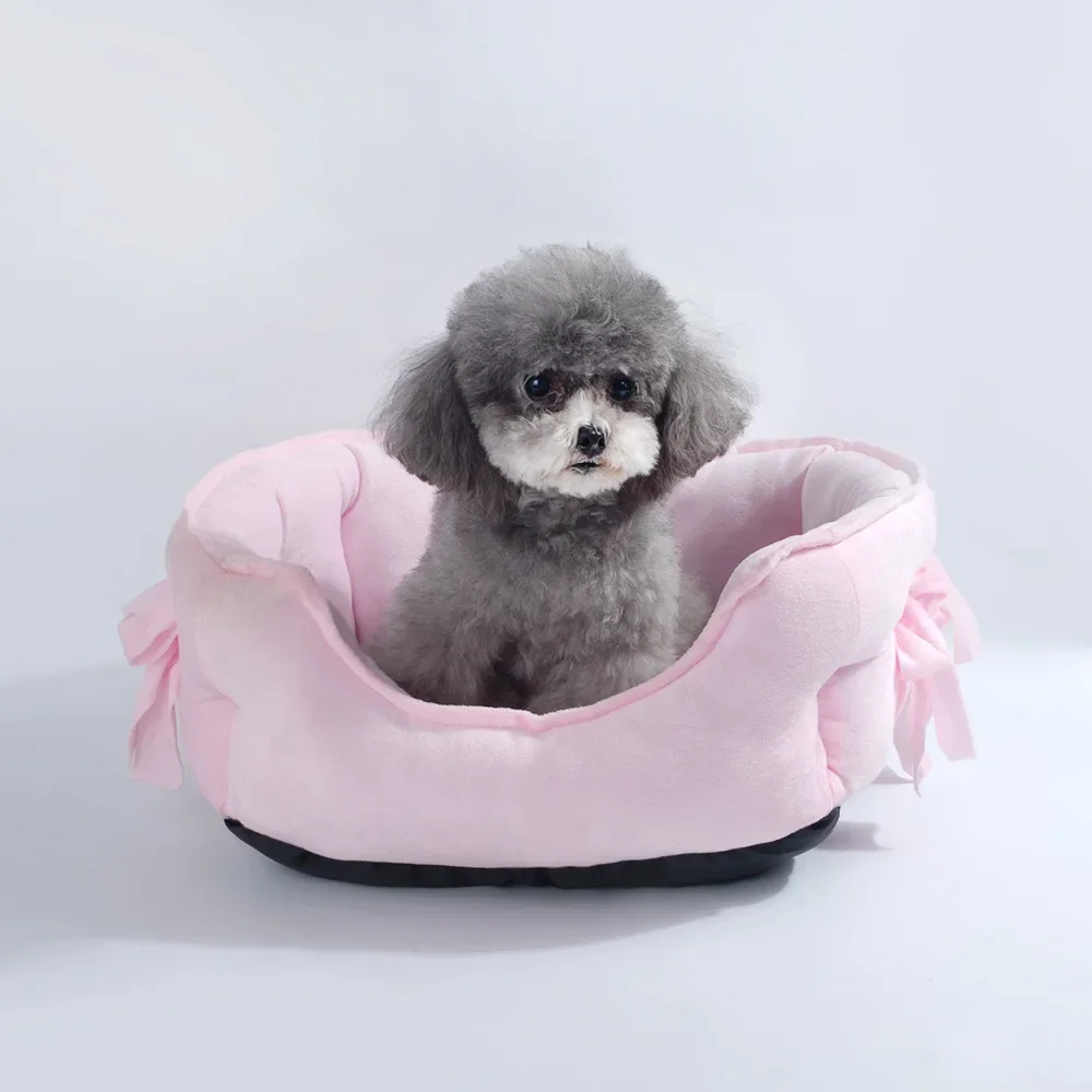 Super Cute Cute Pet Litter Cattery Dog Soft and Comfortable High Elastic PP Cotton Wool Dog Bed Small Dog Sofa for All Seasons