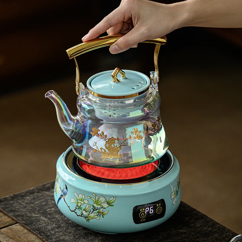 Electric Ceramic Stove Tea Cooker Tea Making Glass Tea Brewing Pot Boiling Water Health Pot Tea Set Household Automatic Steam