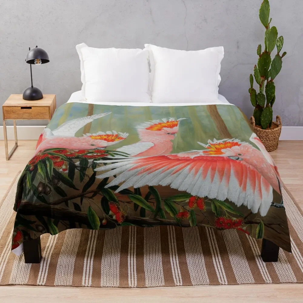 Major mitchells Australian parrots Throw Blanket Furry Bed Fashionable Bed covers Blankets