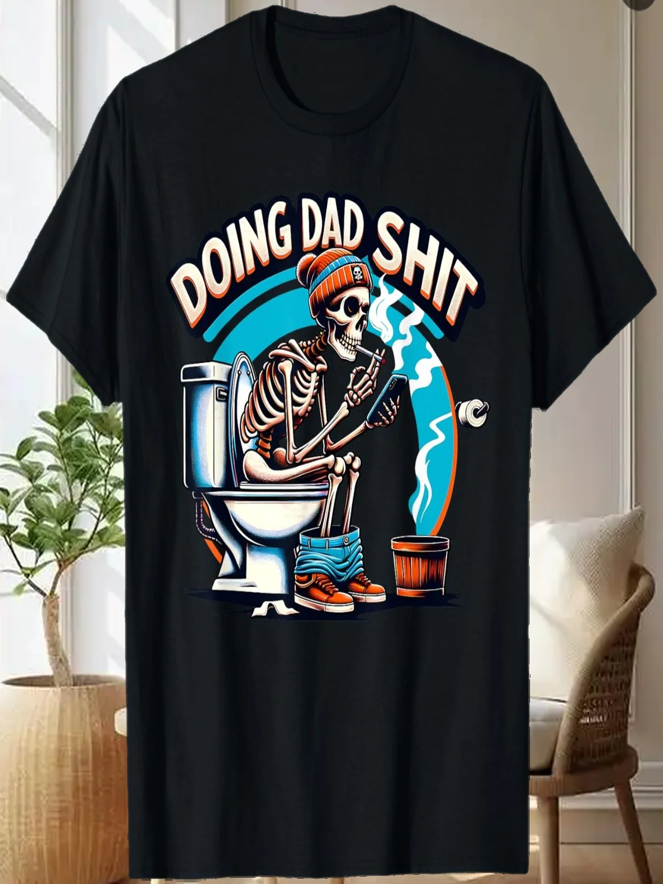 

Doing Dad Shit Step Dad Skeleton Dad Joke Happy Father's Day T-Shirt