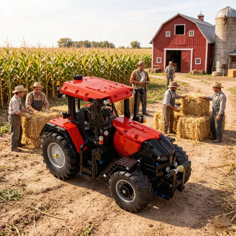 Tractor MOC-145137 Optical Agricultural Machinery Building Block Model, 1043 Pieces, Tractor Model, Christmas Gift