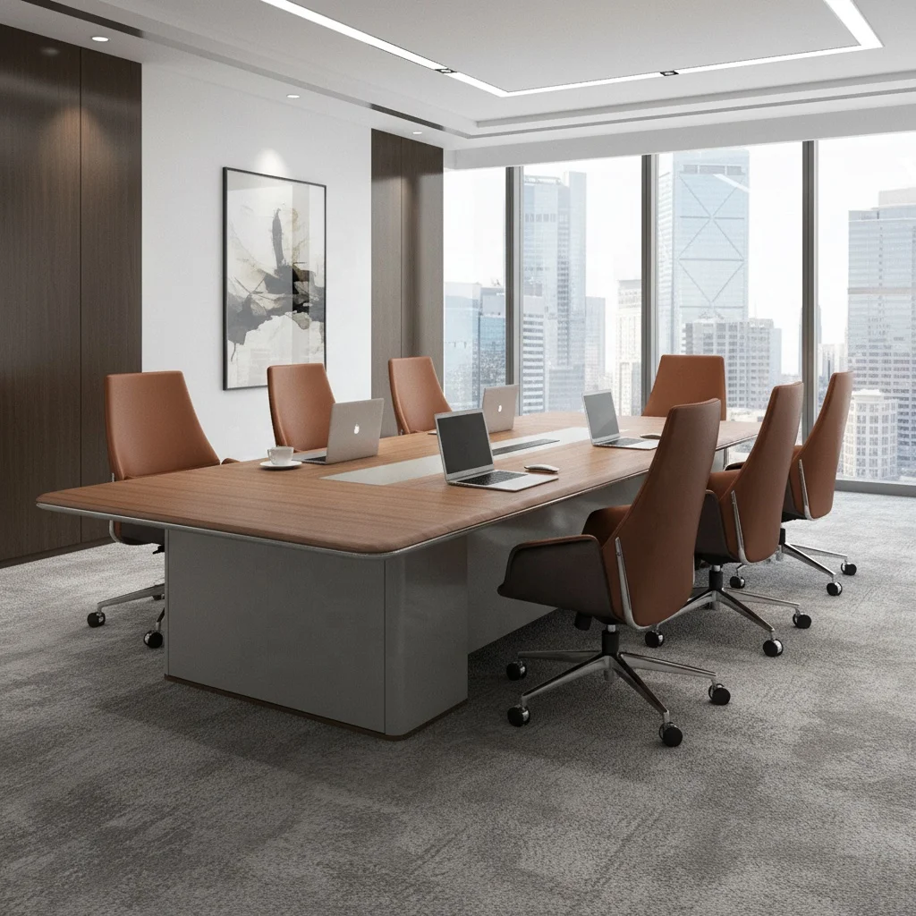 Modern Office Furniture Conference Table Company Meeting Room Business Negotiation Training 8 People Luxury Boardroom Table