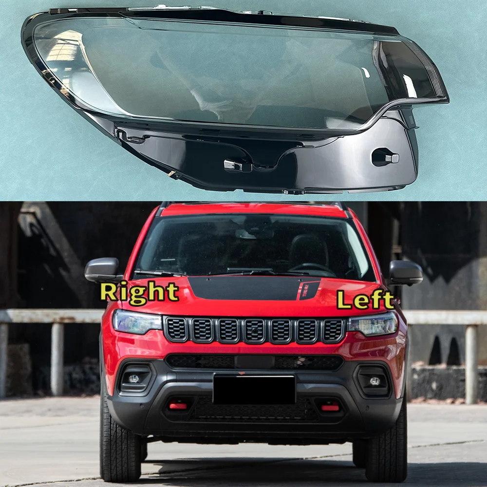 

For Jeep Compass 2021-2023 Headlights Shell Transparent Lampshdade Headlamp Cover Lamp Shade Plexiglass Replace Original Lens