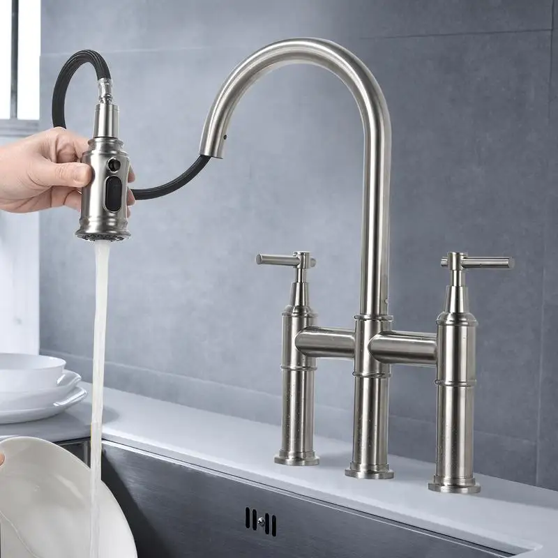 

Pull-Down Kitchen Faucet with Spot Finish and Sprayhead