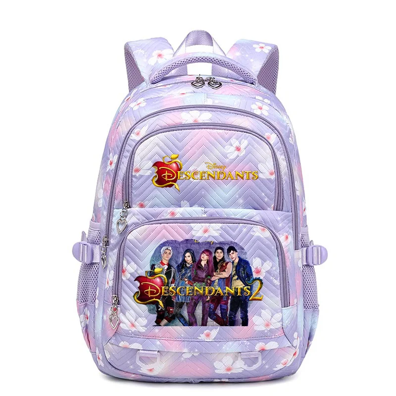 

Школьный портфель для девочек-подростков Disney Descendants, водонепроницаемый женский рюкзак, дорожные сумки, рюкзаки