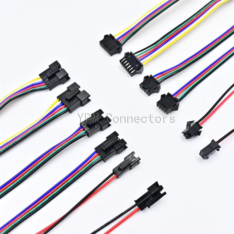 2pin 3pin 4pin 5pin 6Pin led connector Male/female JST SM 2 3 4 5 6Pin Plug Connector Wire cable for led strip light Lamp Driver