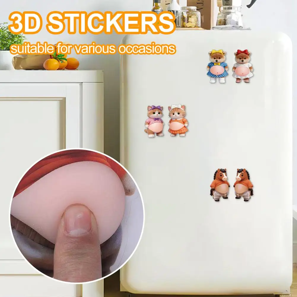

3D Shiba Inu Dog Belly Sticker - Cute Puppy Shiba Inu Stickers,silicone Self-adhesive Squeezeable Phone Case Decoration