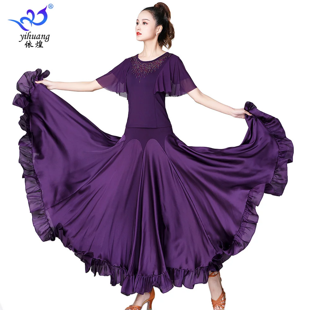 Dames Stijldans Grote Swing Rok Podiumkostuum Stijldanskleding Top En Rokset