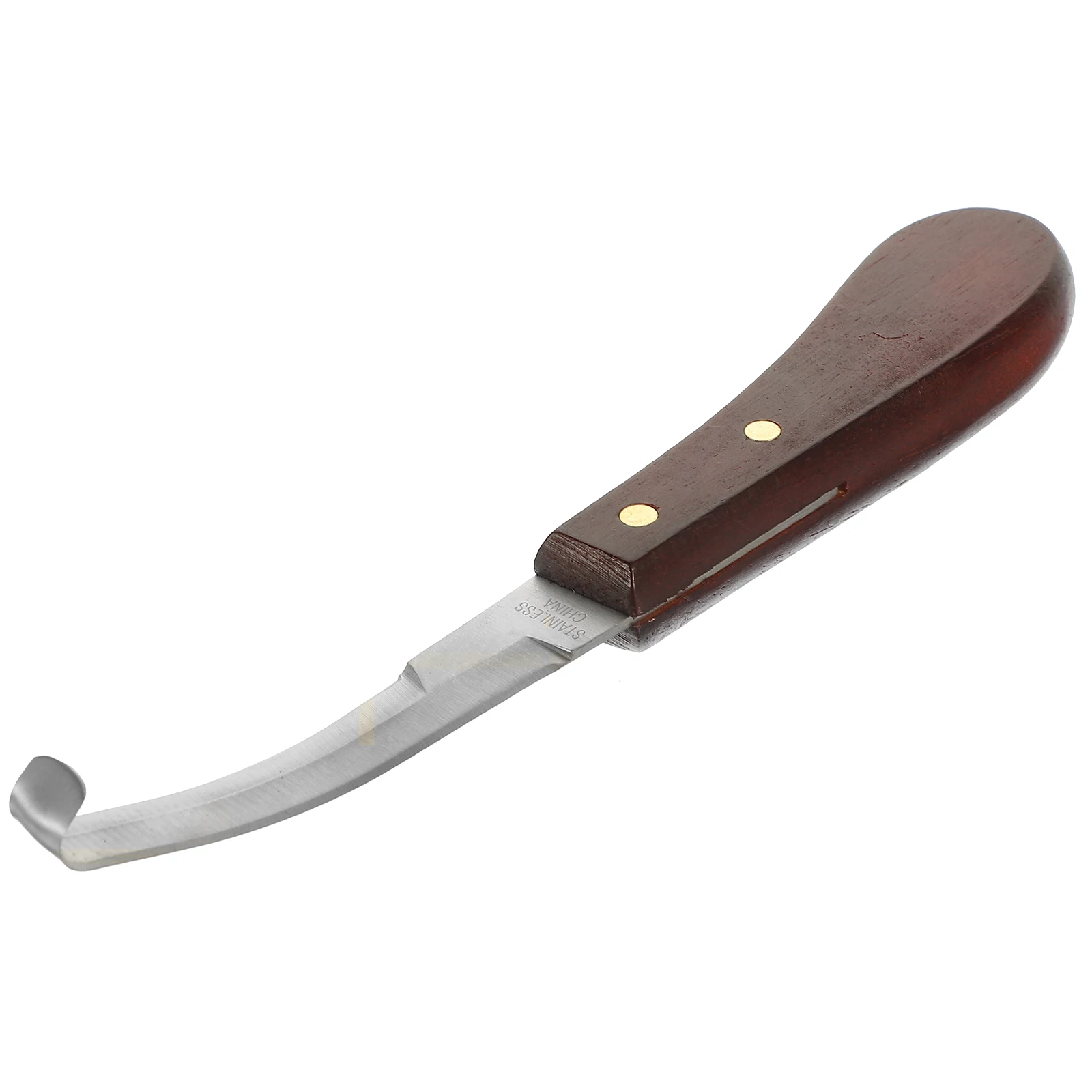 

Stainless Steel Trimmer Daily Use Wear-Resistant Ergonomic Cutter Compact Professional Tool Reusable Hoof Knife Wood Handle
