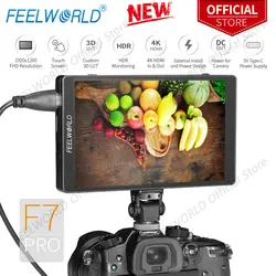 FEELWORLD F7 PRO  7 INCH  IPS  Touch Screen DSLR Camera Field Director Monitor With F970 External Power for Film Crew Director