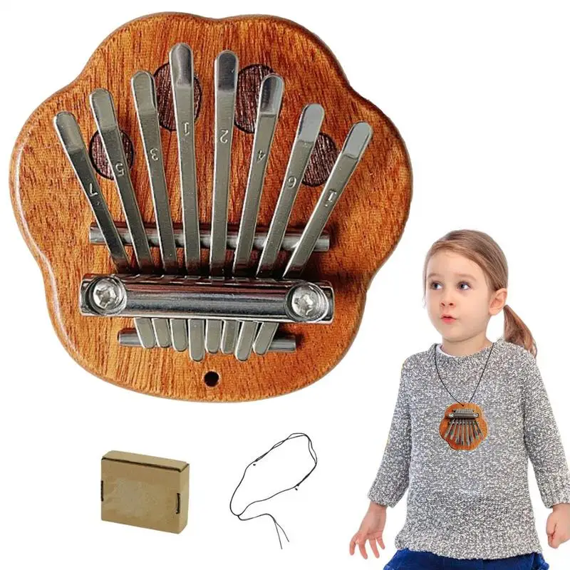 

Finger Thumb Piano For Kids Wooden Thumb Piano 8 Keys Handheld Keyboard Instrument Clear And Bright Sound