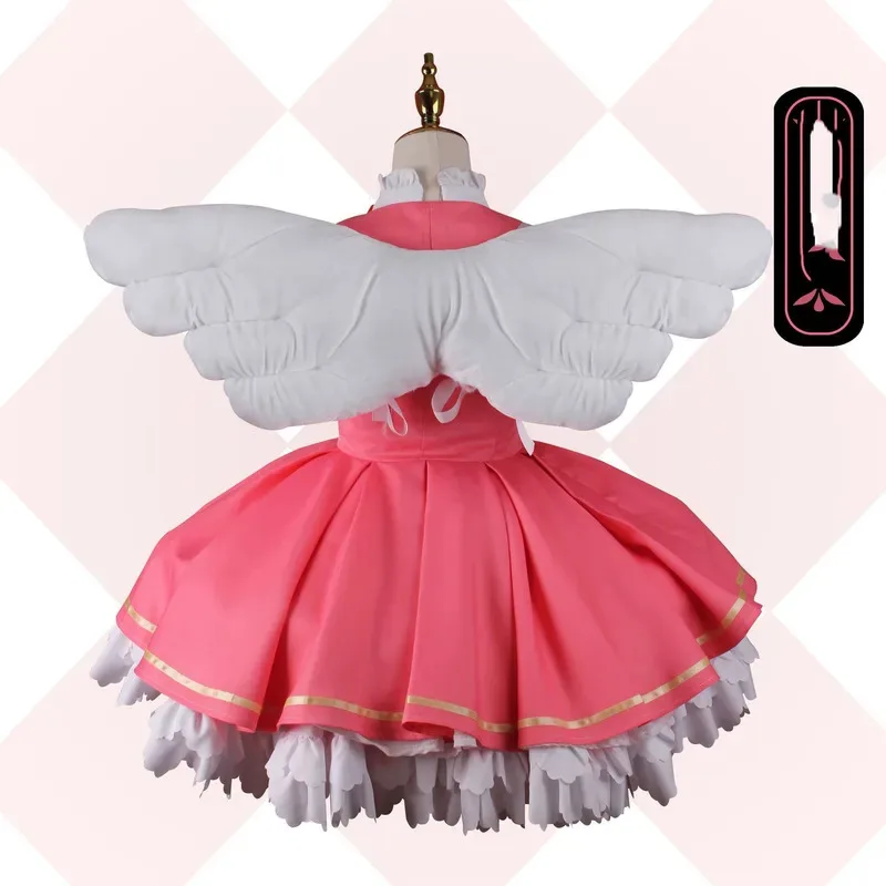 

20151123 Аниме Cardcaptor Сакура Косплей Костюм Женщины Девушка Милая Активность Хэллоуин Рождественская Вечеринка Ролевая Игра Одежда Платье