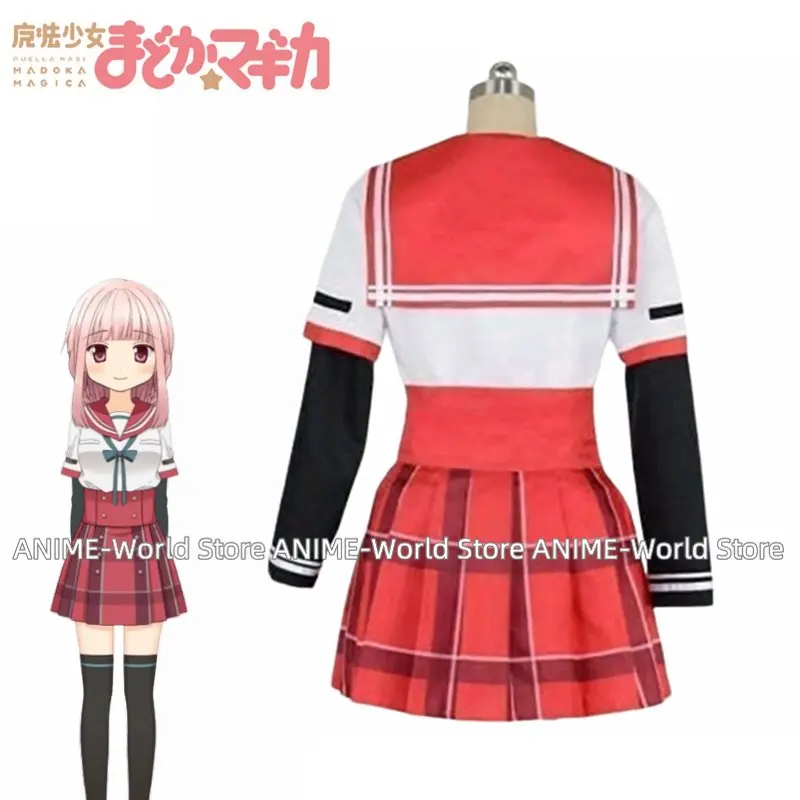 Anime Cos Puella Magi Madoka Magica Magia Record Tamaki Iroha Cosplay Costume Tops Skirts Full Outfit Pink Wig Custom size