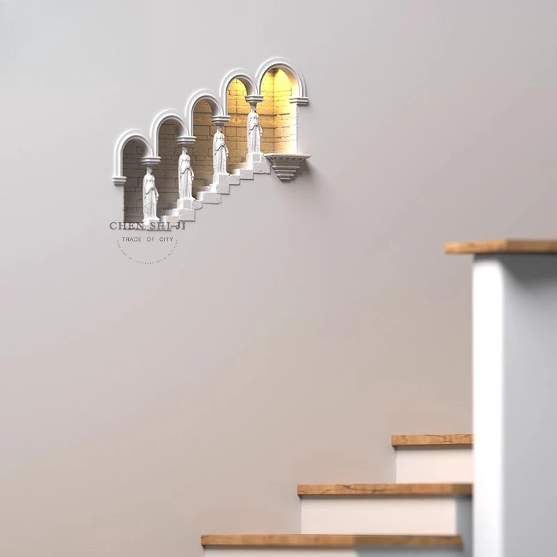 Night Light Villa WineBackground Wall Gypsum Light Embedded Ambient Light