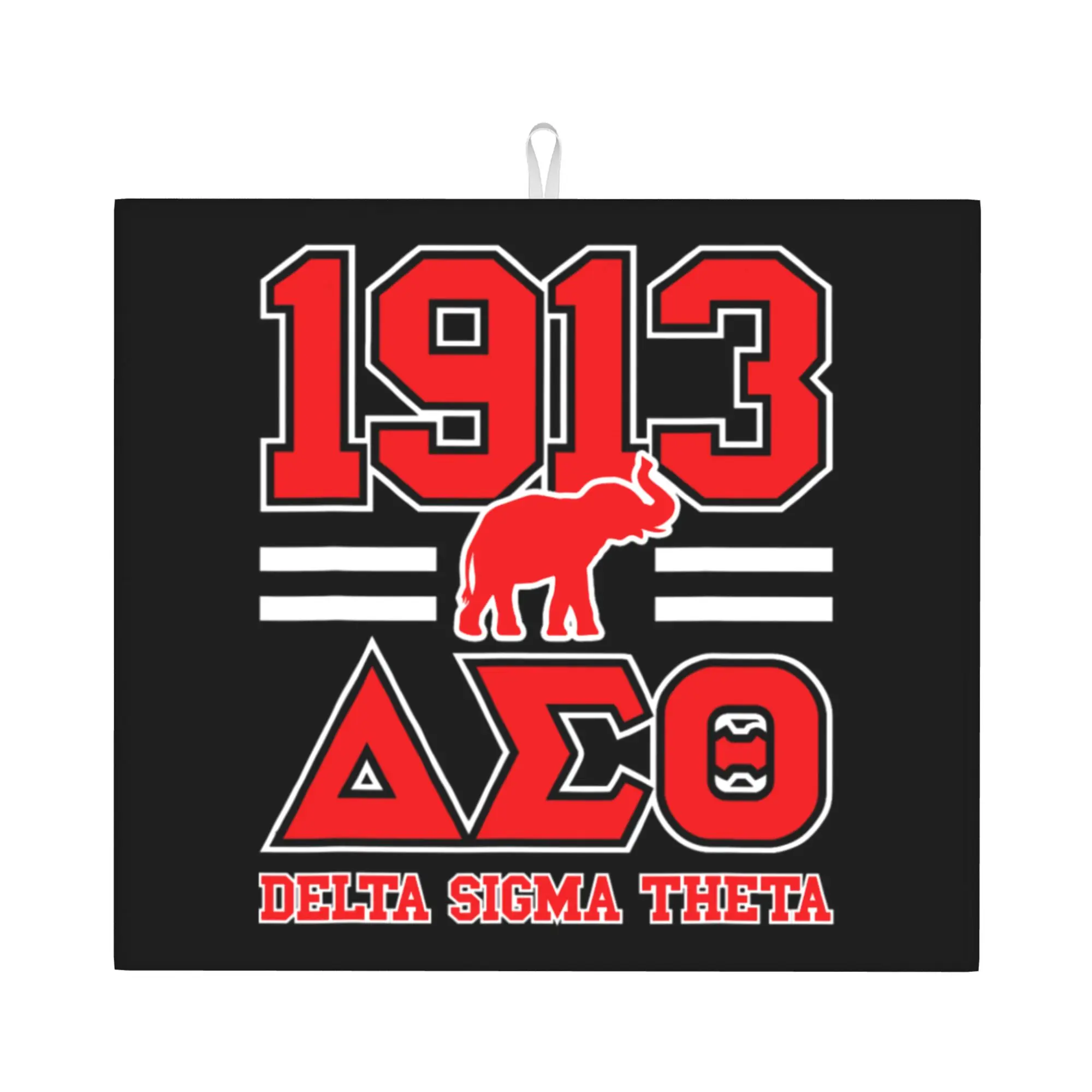 Delta Sigma Theta Sorority Elephant Drying Mat For Kitchen Waterproof Non‑Slip Oil Proof Reusable Countertop Protector Mat