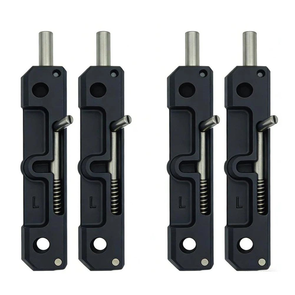 For Industrial Device Doors Right Flush Bolt Zinc Alloy Latch Easy Screwdriver Installation Spring-loaded Mechanism