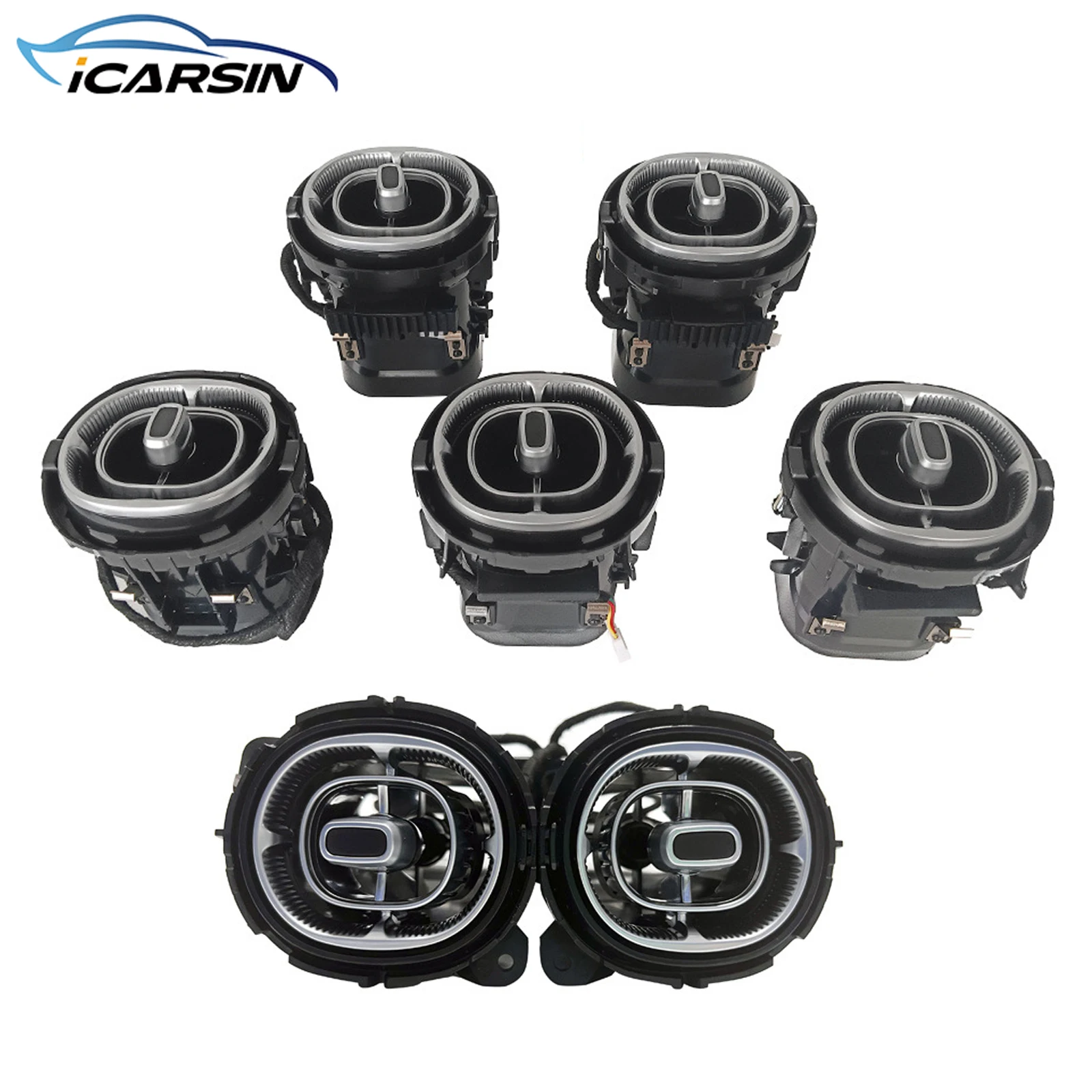 

Обновление ICarsin, 64 цвета, переднее и заднее вентиляционное отверстие, светодиодное окружающее освещение для Mercedes-Benz C-class W206 2022-2023, внутреннее освещение