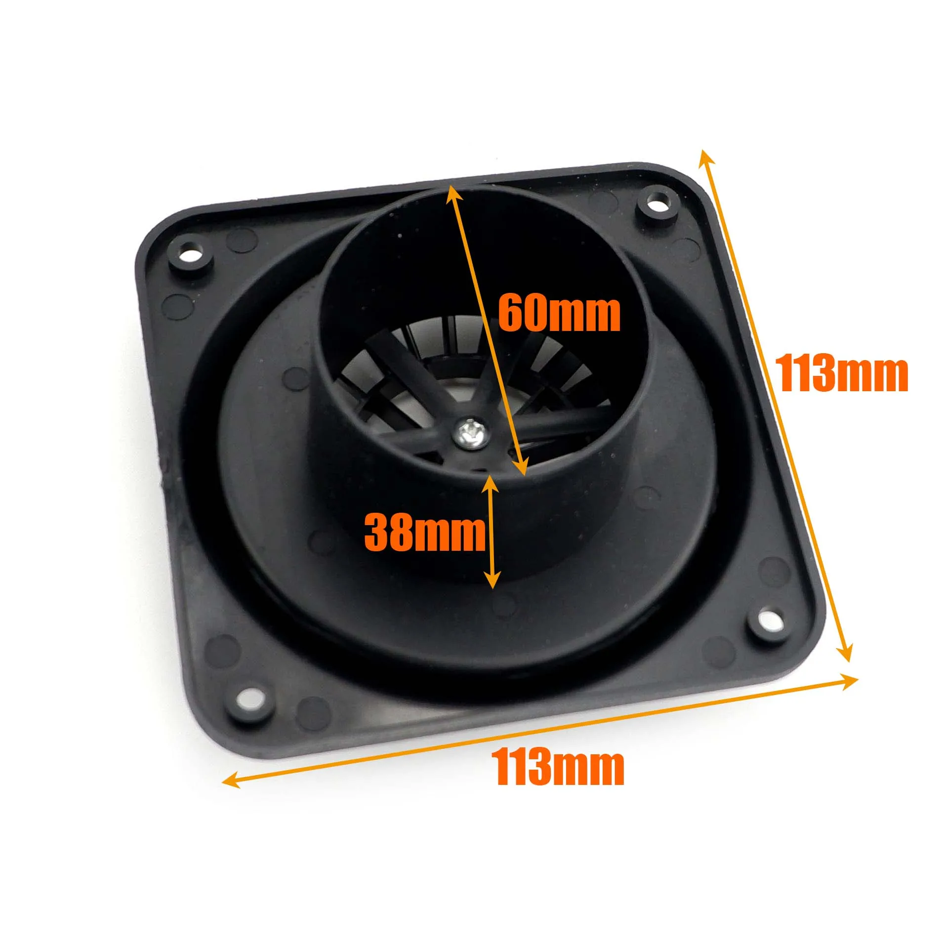 60mm 75mm Diesel Heater Conditioner Duct Air Vent Outlet with Fan Black For Webasto Car Truck Camper VAN