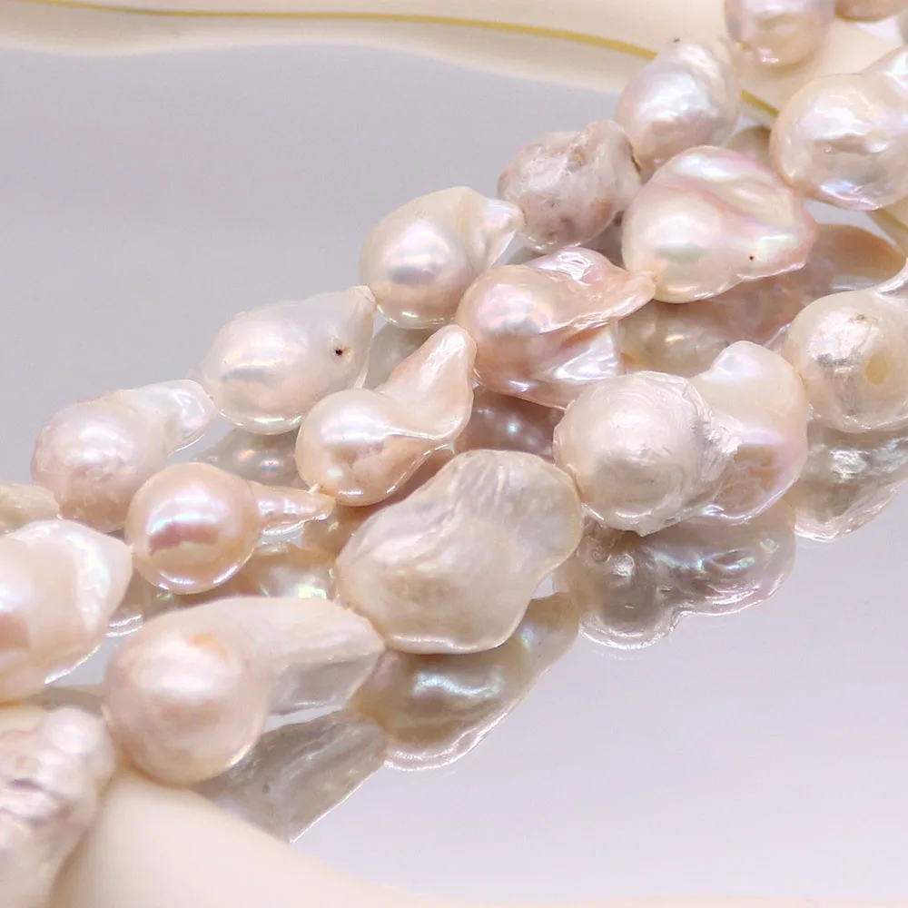 

Natural Freshwater Baroque Pearl Large Tail-shaped Straight-hole Loose Bead for DIY Creative Necklace Bracelet Jewelry Component