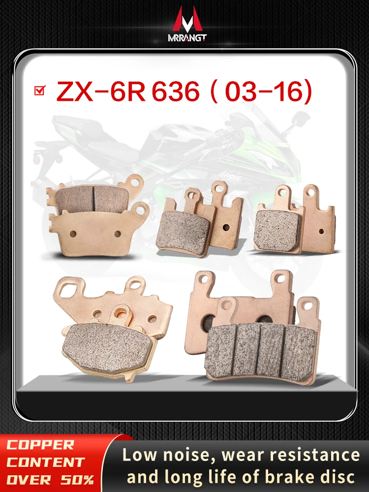 Mrrangt Motorcycle Metal sintering brake pad fit for KAWASAKI ZX6R ZX636 ZX-6R 636 2003-2016 04 05 06 07 08 09 10 11 12 13 14 15