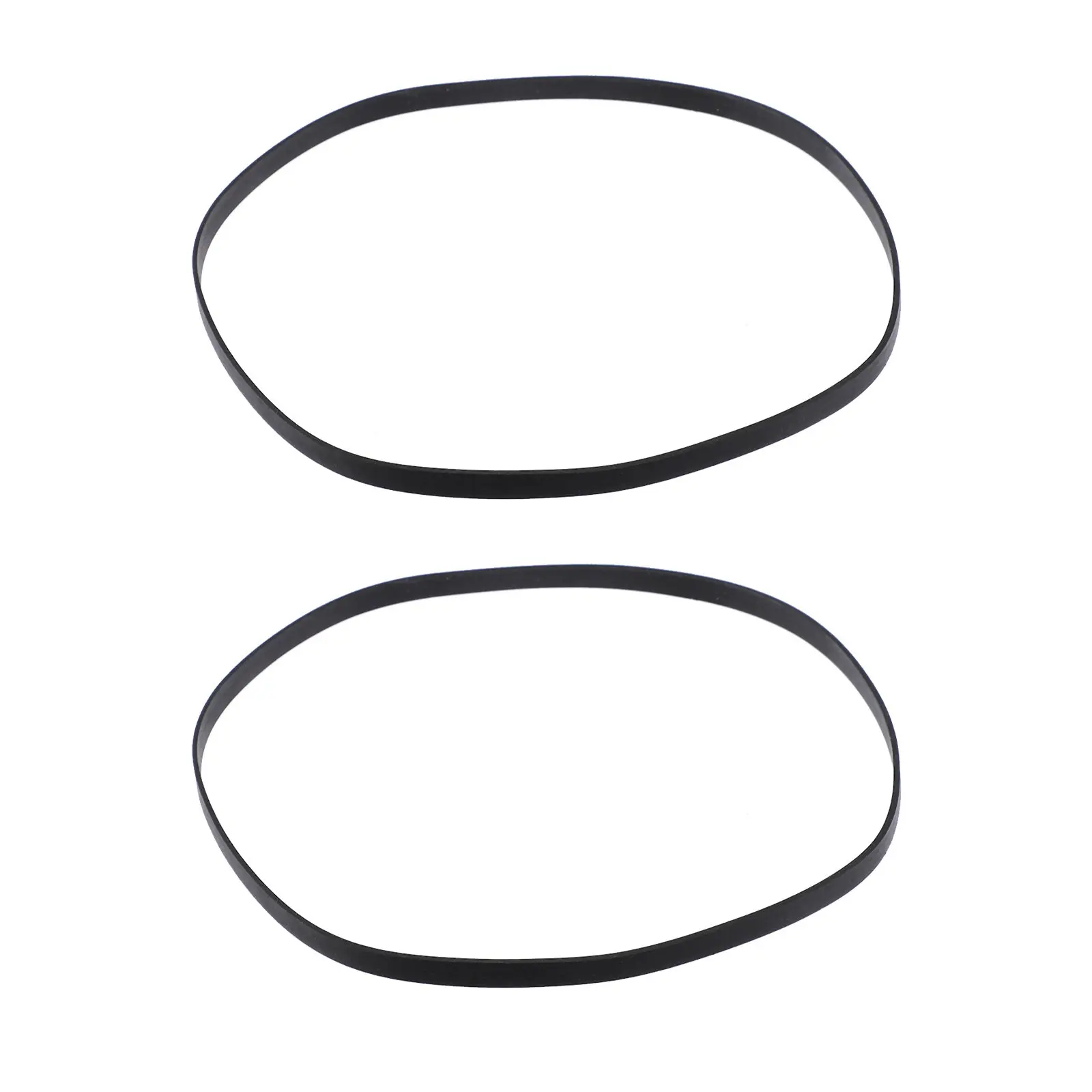 2 PCS Drive Belts for Disc Player Turntable Record Essential Final Black Rubber