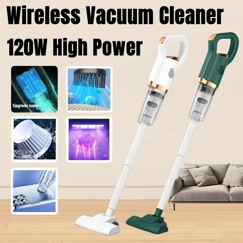 Handheld Wireless Vacuum Cleaner Portable Cordless Strong Suction Air Gun Rechargeable Dust Collector For Home Car Hoover Hair