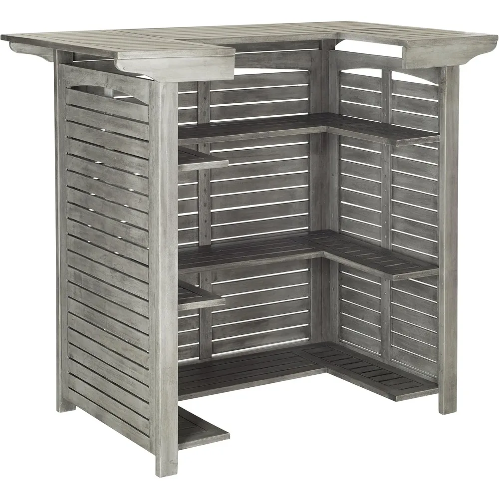 Outdoor Living Collection Monterey Washed Bar Table, Grey