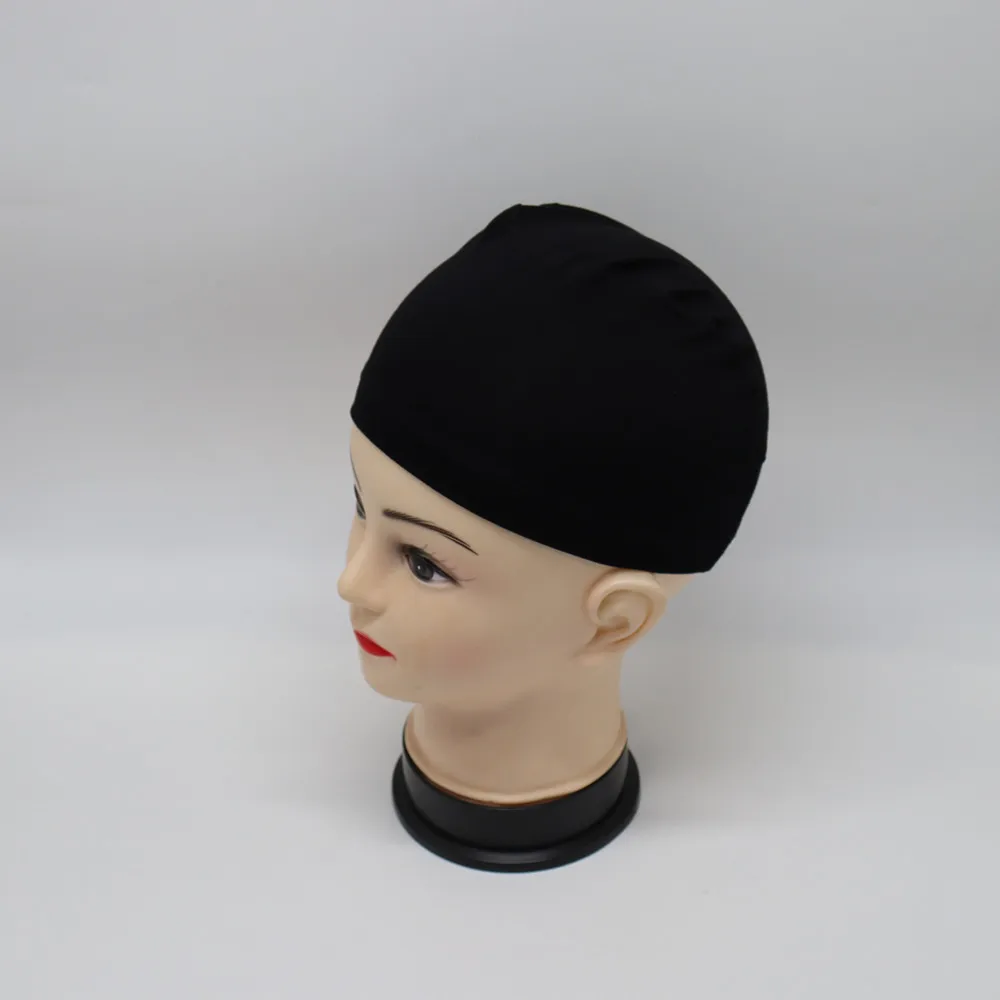 Black color wig cap for cancel patients comfortable and elastic caps wearing under your wigs