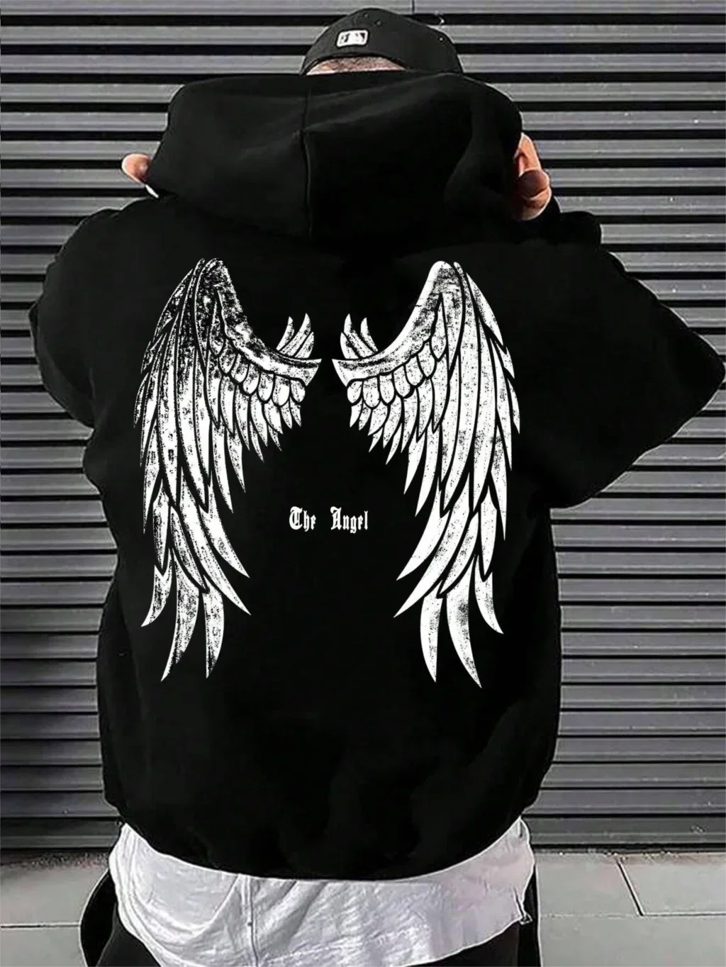 Wing-print Men Women Pullover Hoodies Outdoor Street Casual Hip-hop Trend Sport Gothic Autumn Winter Warm Sweatshirt Clothes Top