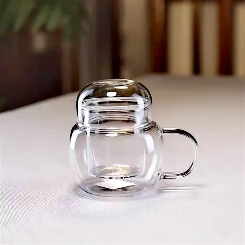 250ml Heat-resistant Small Glass Teapot With Tea Infsuer Tea Leaf Herbal Strainer One Person Glass Tea Pot Kungfu Tea Set