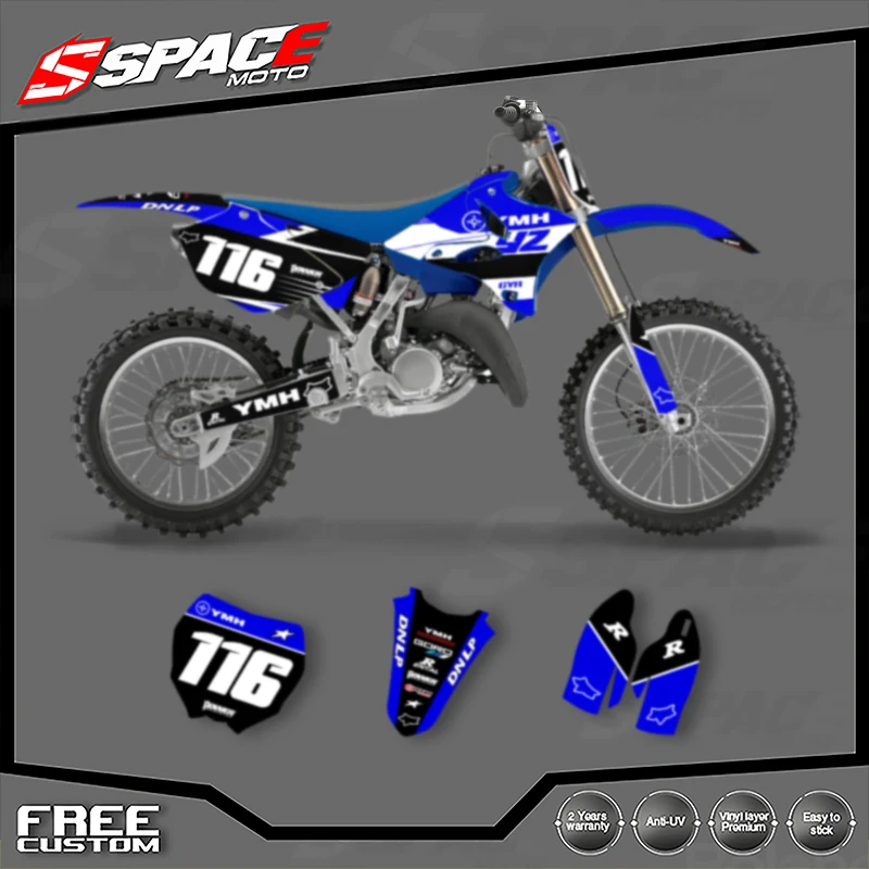 

Специальная мотоциклетная графическая фоновая наклейка SPACE для YAMAHA YZ125 250 2002 2003 2004 2005 2006 2007 2008-2014, комплекты наклеек 006