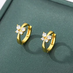 Stainless Steel Earrings For Women 2023 Trending Gold Color Butterfly Hoop Earrings New in Femme Girls Luxury Jewelry aretes