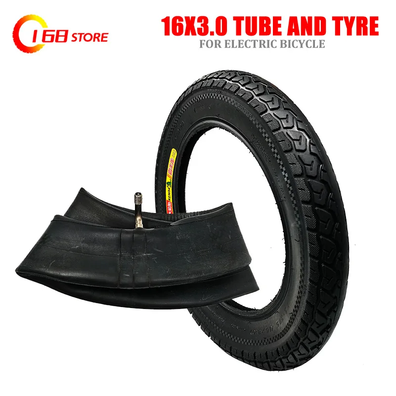 16x3.0 Inner Tube  Outer Tyre 16Inch Tire Fits for  Electric bicycle (e-bikes) Kid Bikes  Scooters