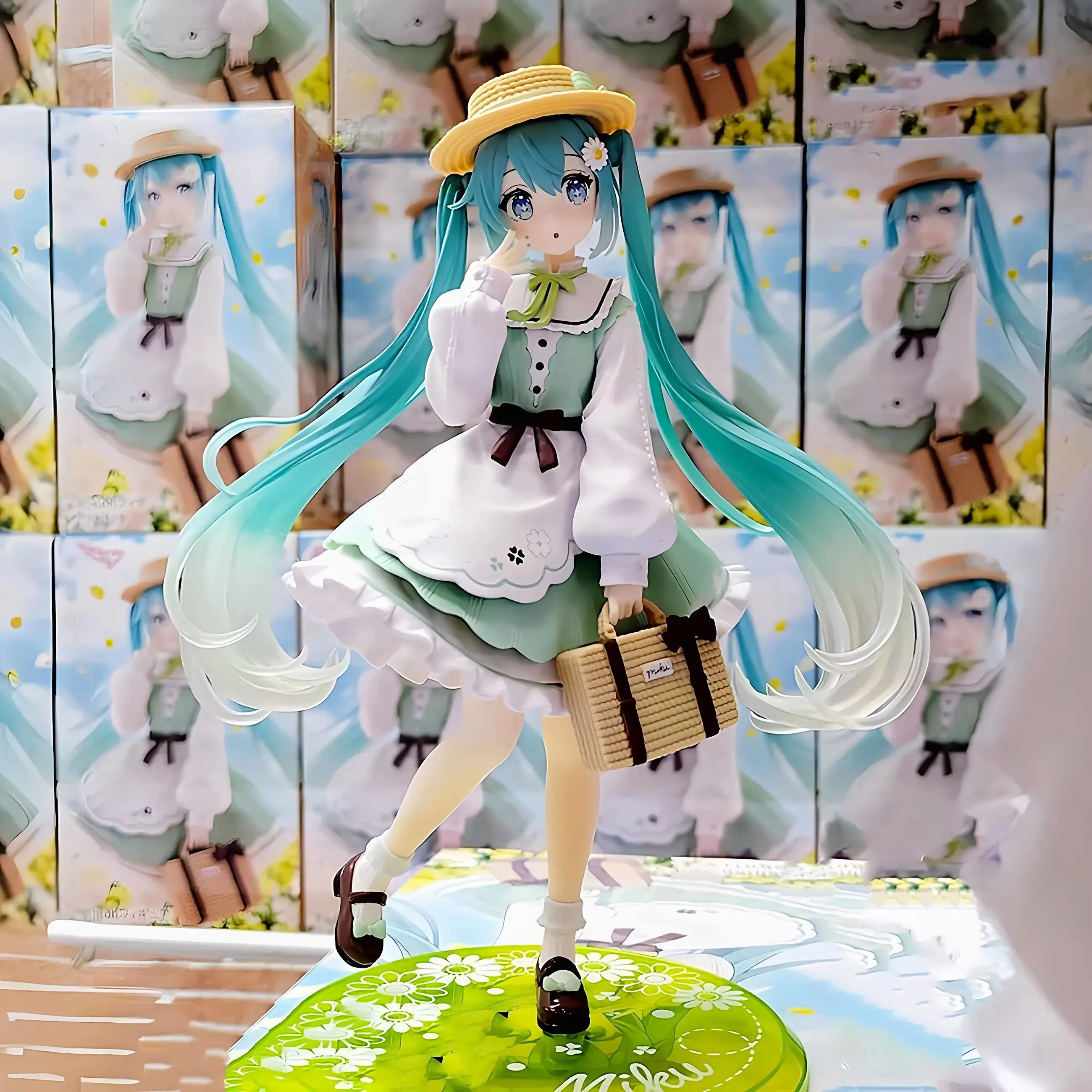20cm Hatsune Miku Fashion Desktop Cute Handmade Rural Style PVC Movable Doll Model Toys Exquisite Ornamental Gift image 3