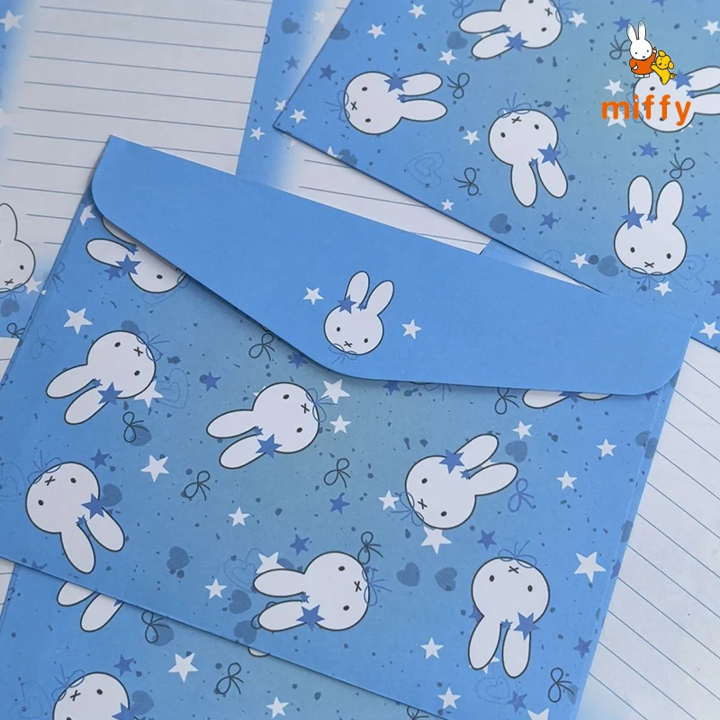 20개 귀여운 미피 봉투와 편지지 도파민 독특한 손글씨 인사말 카드 창의적인 축복 소녀 선물