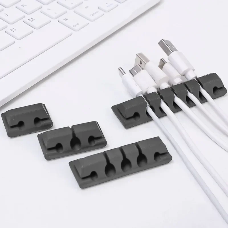 Silikon USB Kabel Organizer Kabel Wickler Desktop ordentlich Management Clips Kabel halter für Maus Tastatur Kopfhörer Draht Organizer