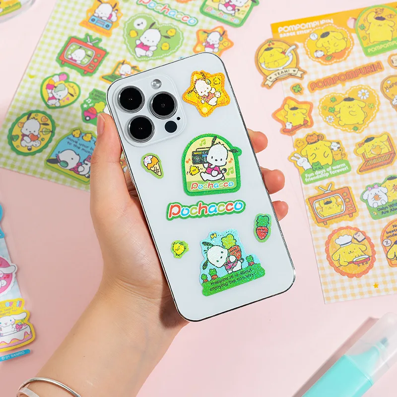 Hello Kitty kreatywne Sanrio zwierząt naklejki pcv śliczne Kurome księga gości DIY pamiętnik naklejki dekoracyjne naklejki do albumu fotograficznego tagi