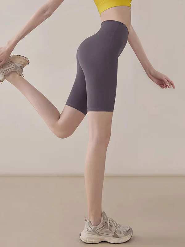 

Женские спортивные брюки с высокой талией для фитнеса и йоги, быстросохнущие, для бега и велоспорта, весна-лето, укороченные (3/4)