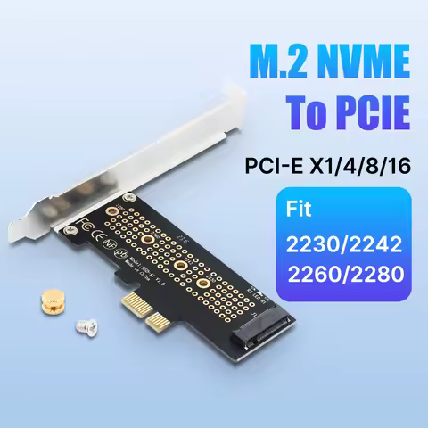 M.2 NVME SSD to PCIe 4.0 Adapter Card M-Key PCIe4.0 X1 X4 Fit 2230/2242/2260/2280 For Desktop PC M.2 SSD Gen4 PCI-E 4.0
