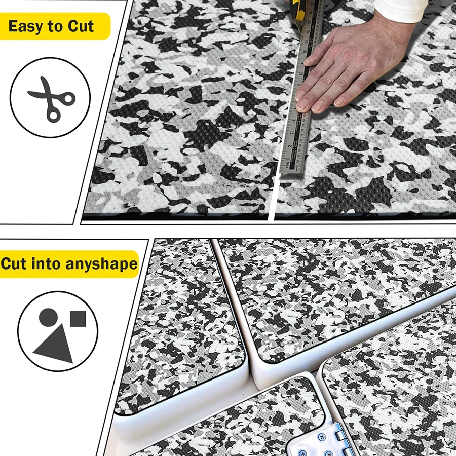 240*45cm EVA Foam Boat Flooring Decking Sheet Marine Mat Non-Slip Self-Adhesive Motorboat RV Yacht Kayak Swimming Pool Sea Deck