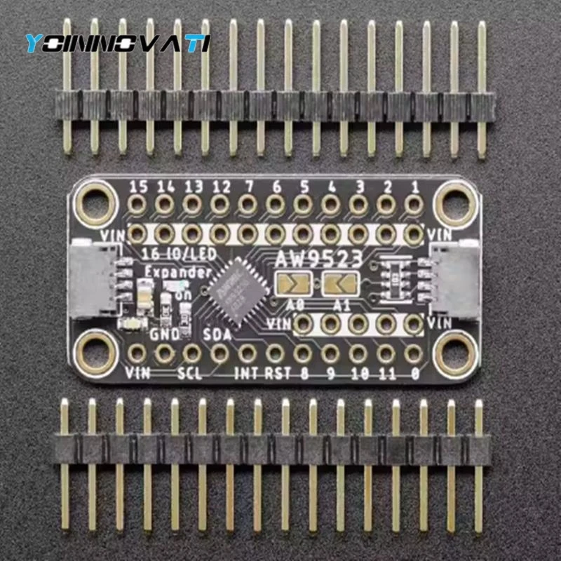 1PCS AW9523 16-bit GPIO Expander & Constant Current LED Driver Breakout Board, STEMMA QT / Qwiic I2C Interface