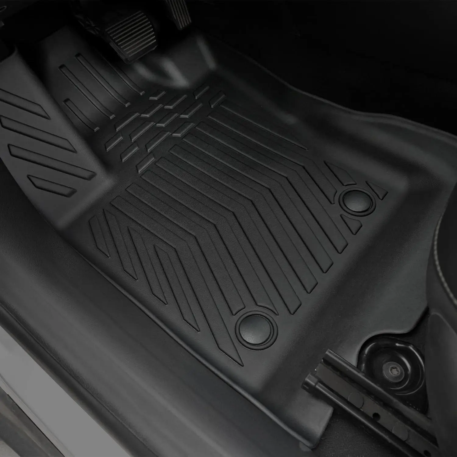 All-Weather TPE Floor Mats and Cargo Liner in Black for 2017-2026 Jeep Compass, with Backrest & Door Sill Guards