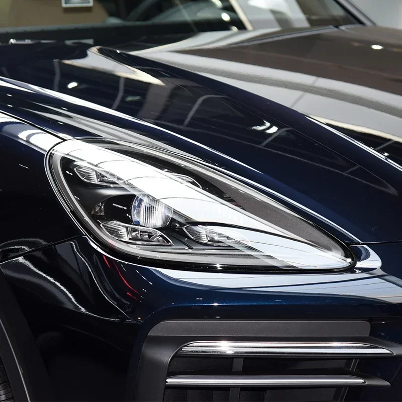 

Car Headlight Protection Tint Film Smoke Black Transparent TPU Protective Sticker For Porsche Cayenne 2019 2020 2011-On 958