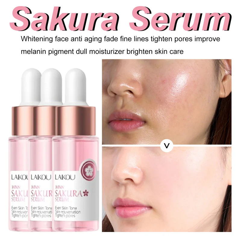 

Sakura Whitening Face Serum 30ml Moisturizing Prevent Dryness Facial Essential Oil Increasing Elasticity Smooth Soften Skin Care