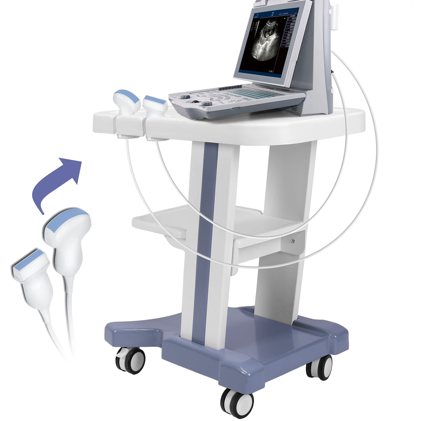 

Mobile Nurse Workstation for Ultrasonic Imaging Scanner System Medical Trolley with Wheels for Hospital Dental & Beauty Salons