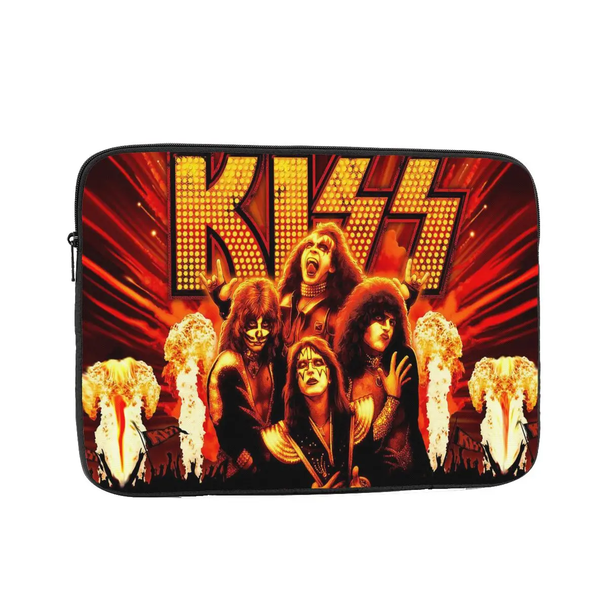 Kiss Rock Band Laptop Bag Sleeve 10 12 13 15 17 Inch Fire Notebook Sleeve Cover Bag Shockproof Case Bag