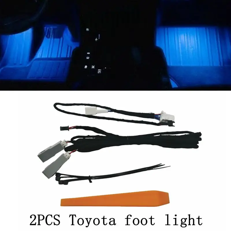 2Pcs 12V LED Inner Ambient light For Toyota RAV4 camry corolla e210 cross Foot Lamp Interior lights